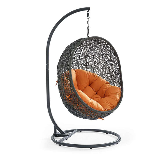Modway - Hide Outdoor Patio Swing Chair With Stand - EEI-2273-GRY-ORA veiw 1