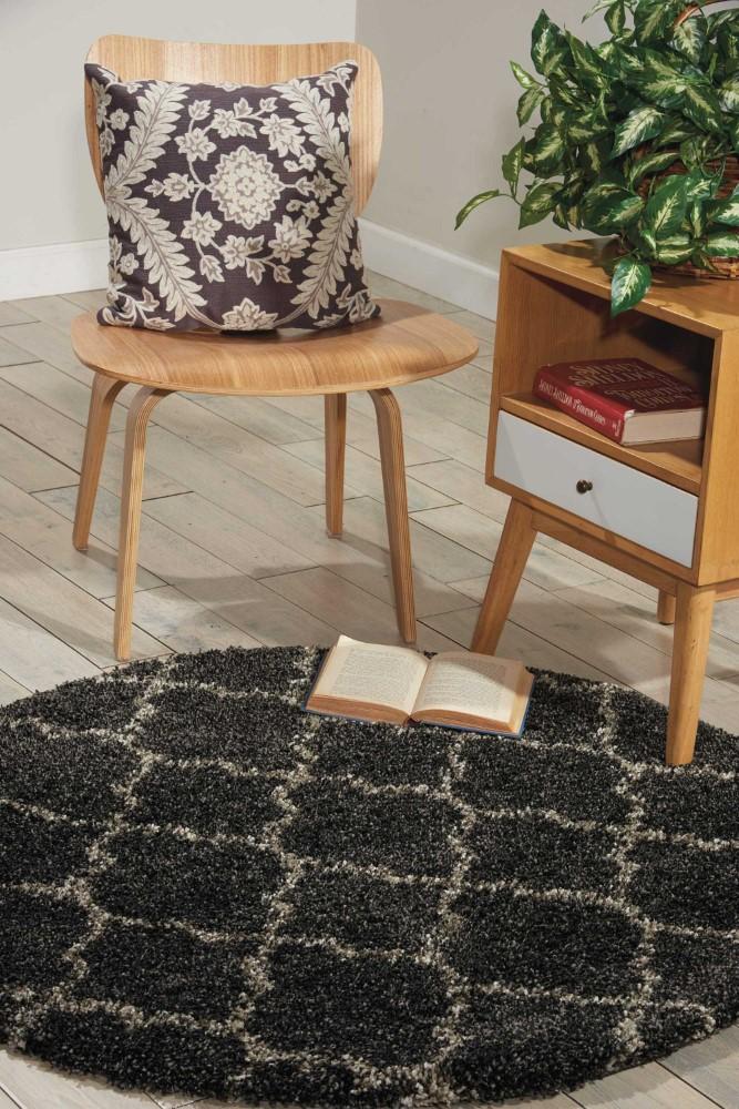 Nourison - Amore AMOR2 Black 311in x Round Area Rug - AMOR2-99446320001_CLOSEOUT veiw 2