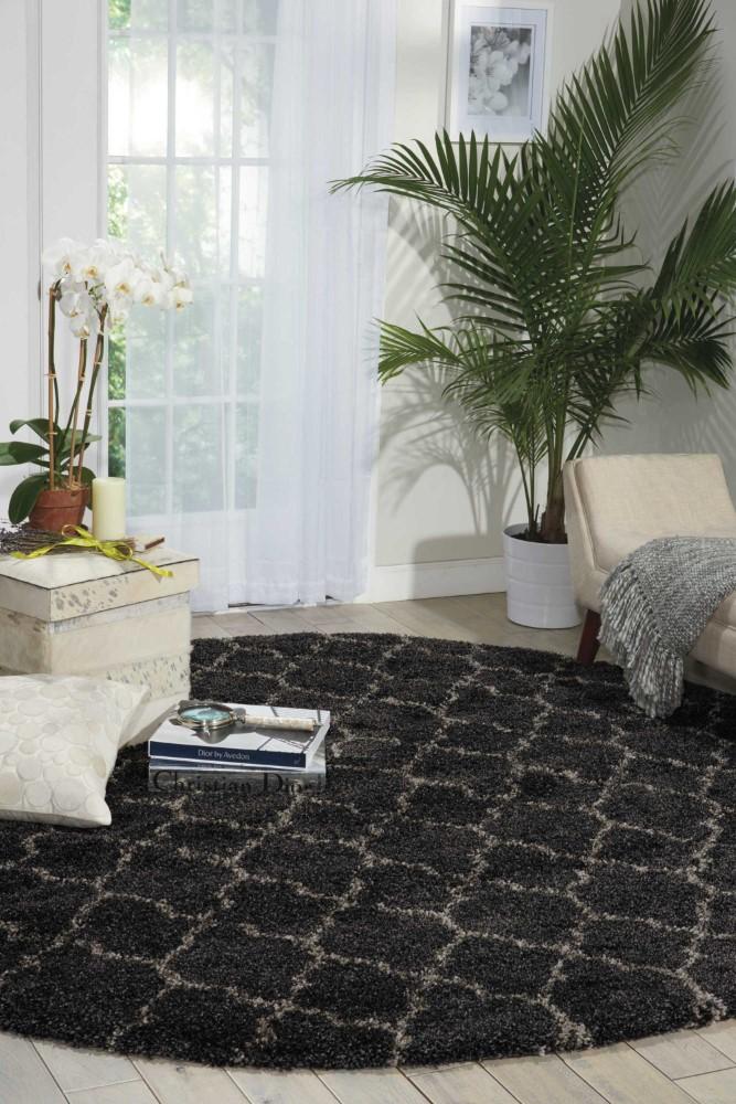 Nourison - Amore AMOR2 Black 710in x Round Rug - AMOR2-99446320049_CLOSEOUT veiw 2