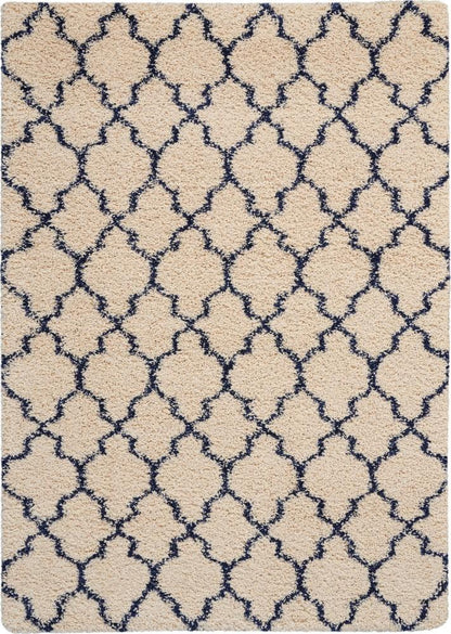 Nourison - Amore AMOR2 Blue and Ivory 53in x 75in Area Rug - AMOR2-99446171955_CLOSEOUT veiw 1