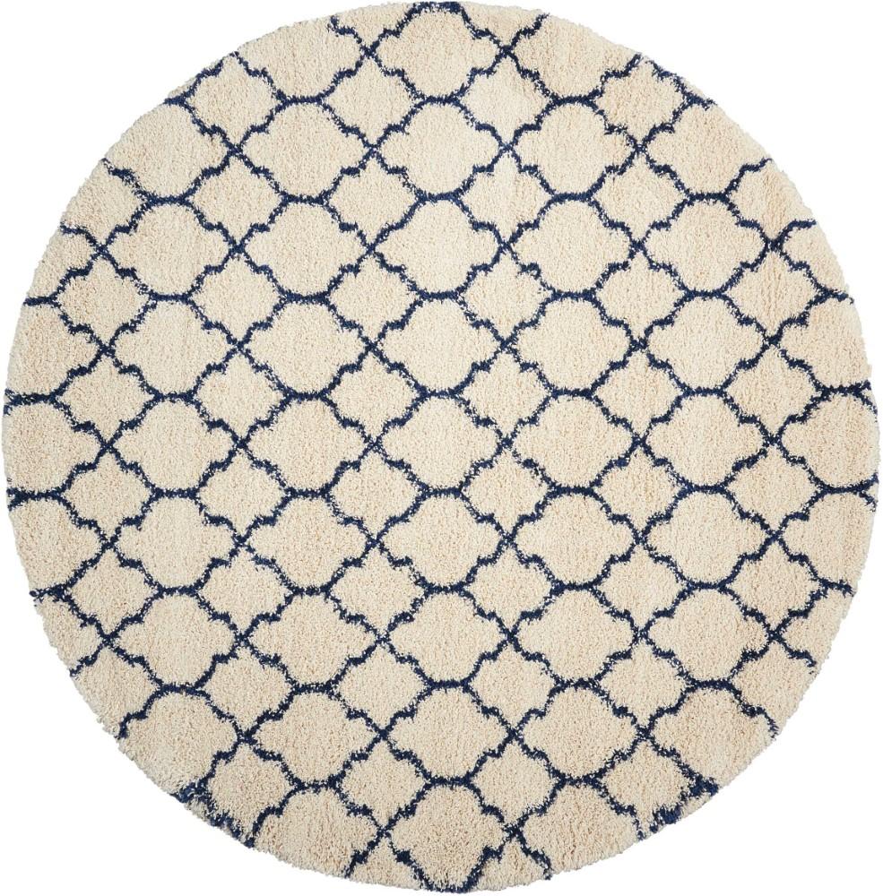 Nourison - Amore AMOR2 Blue and Ivory 710in x Round Rug - AMOR2-99446320308_CLOSEOUT veiw 1