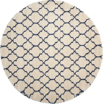 Nourison - Amore AMOR2 Blue and Ivory 710in x Round Rug - AMOR2-99446320308_CLOSEOUT veiw 1