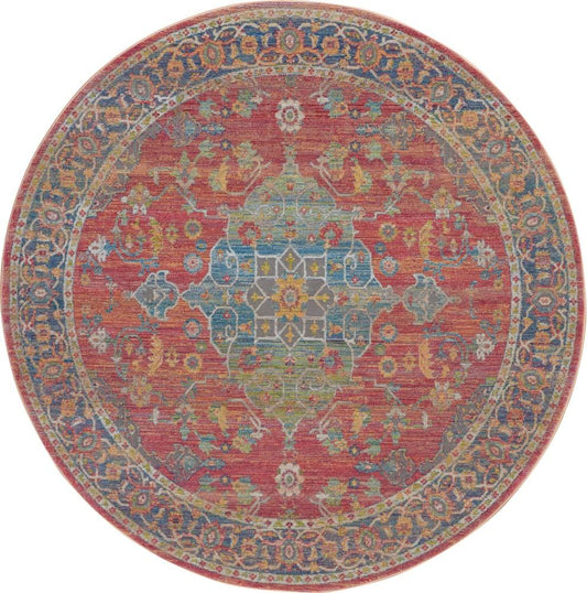 Nourison - Ankara Global ANR01 Multicolor 4 x Round Persian Area Rug - ANR01-99446456311_CLOSEOUT veiw 1