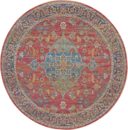 Nourison - Ankara Global ANR01 Multicolor 6 x Round Persian Area Rug - ANR01-99446456373_CLOSEOUT veiw 1