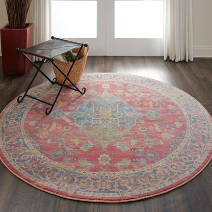 Nourison - Ankara Global ANR01 Multicolor 6 x Round Persian Area Rug - ANR01-99446456373_CLOSEOUT veiw 2