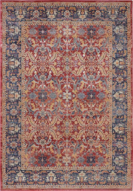 Nourison - Ankara Global ANR02 Red and Blue Multicolor 4x6 Persian Area Rug - ANR02-99446456465_CLOSEOUT veiw 1