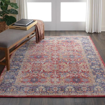 Nourison - Ankara Global ANR02 Red and Blue Multicolor 4x6 Persian Area Rug - ANR02-99446456465_CLOSEOUT veiw 2