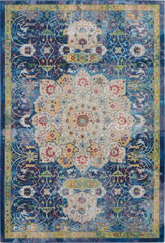 Nourison - Ankara Global ANR03 Blue 4x6 Oushak Area Rug - ANR03-99446456588_CLOSEOUT veiw 1