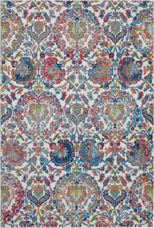 Nourison - Ankara Global ANR06 Blue and Ivory 4x6 French Country Area Rug - ANR06-99446457042_CLOSEOUT veiw 1