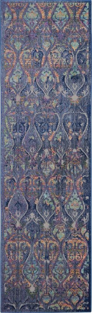 Nourison - Ankara Global ANR08 Navy Blue Multicolor 2 x 6 Low-pile Hallway Rug - ANR08-99446457417_CLOSEOUT veiw 1