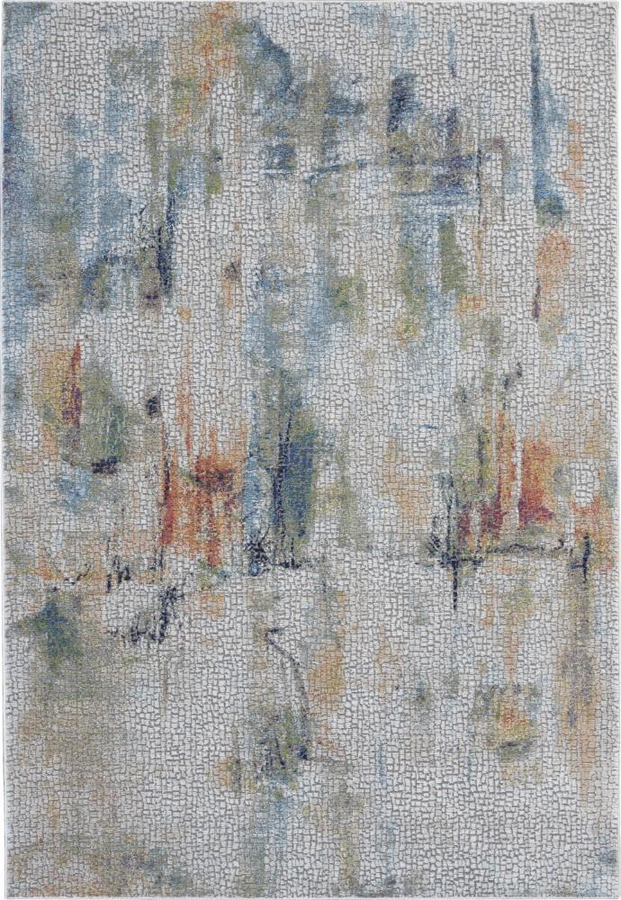 Nourison - Ankara Global ANR09 White Multicolor 4x6 Abstract Area Rug - ANR09-99446474872_CLOSEOUT veiw 1