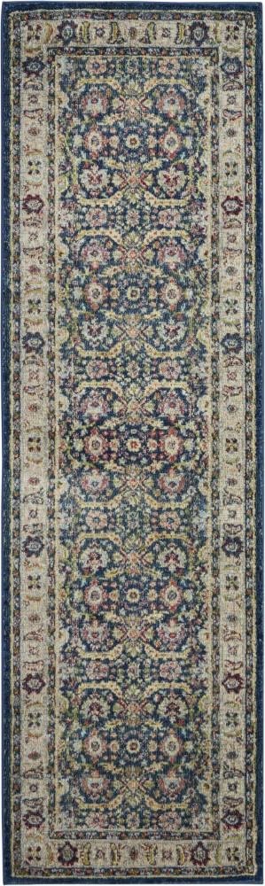 Nourison - Ankara Global ANR13 Navy Blue Multicolor 2 x 6 Textured Hallway Rug - ANR13-99446498267_CLOSEOUT veiw 1
