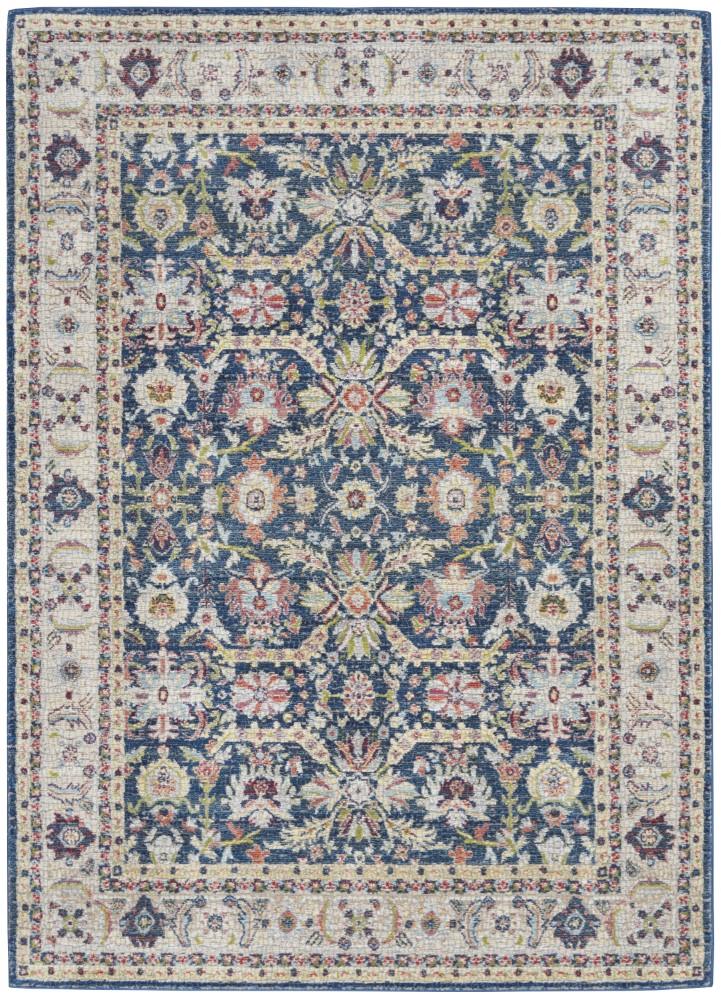 Nourison - Ankara Global ANR13 Navy Blue Multicolor 53in x 76in Persian Area Rug - ANR13-99446498328_CLOSEOUT veiw 1