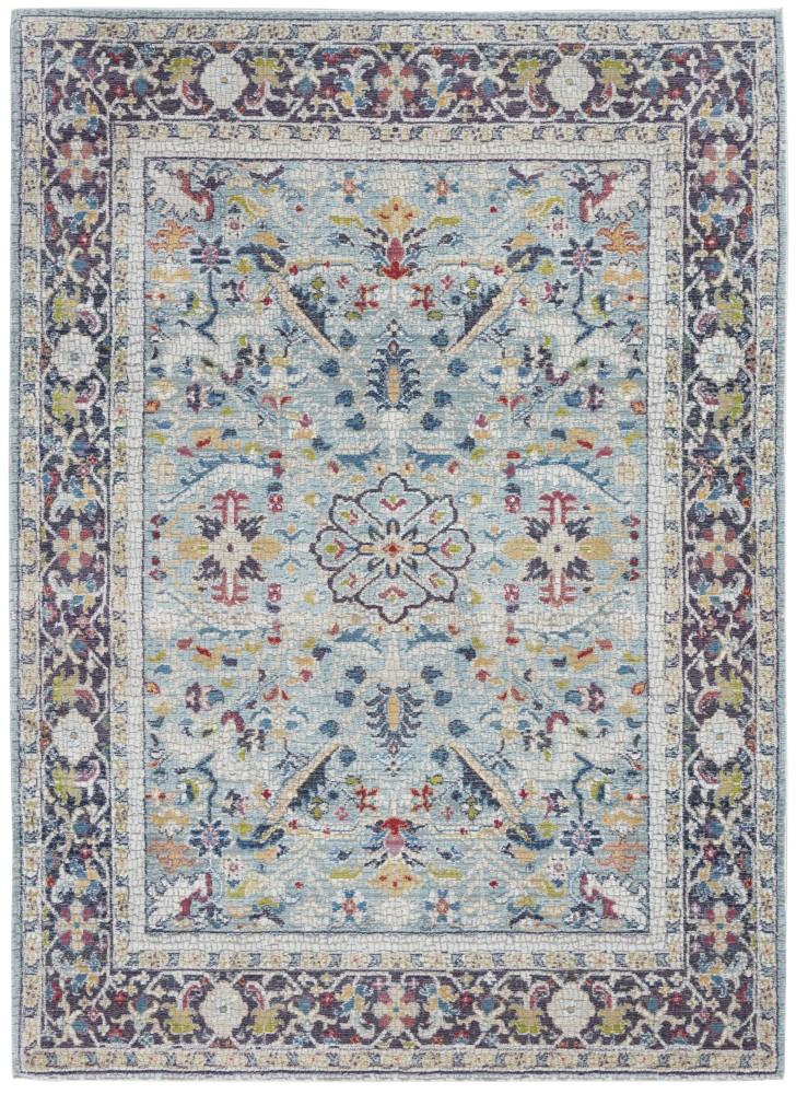 Nourison - Ankara Global ANR14 Light Blue Multicolor 53in x 76in Persian Area Rug - ANR14-99446498441_CLOSEOUT veiw 1
