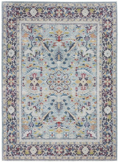 Nourison - Ankara Global ANR14 Light Blue Multicolor 53in x 76in Persian Area Rug - ANR14-99446498441_CLOSEOUT veiw 1
