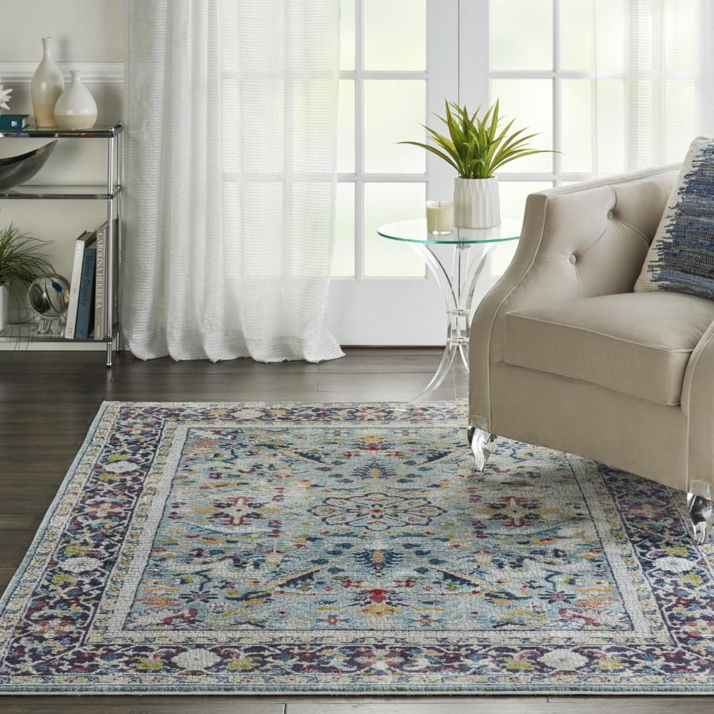 Nourison - Ankara Global ANR14 Light Blue Multicolor 53in x 76in Persian Area Rug - ANR14-99446498441_CLOSEOUT veiw 2