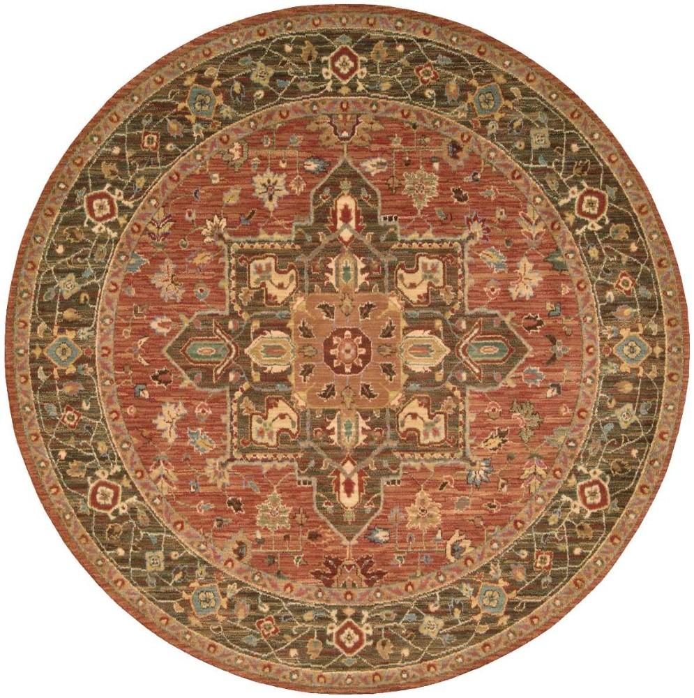 Nourison - Living Treasures LI01 Brown 510in x Round Area Rug - LI01-99446672988_CLOSEOUT veiw 1