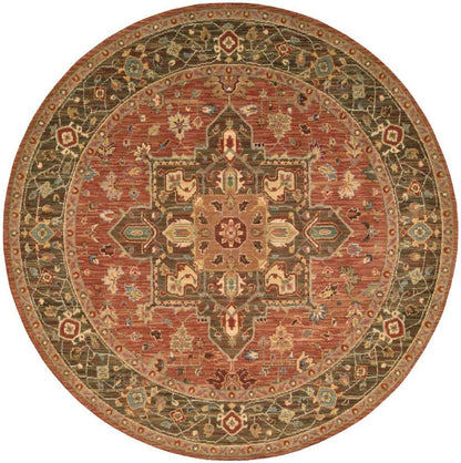 Nourison - Living Treasures LI01 Brown 510in x Round Area Rug - LI01-99446672988_CLOSEOUT veiw 1