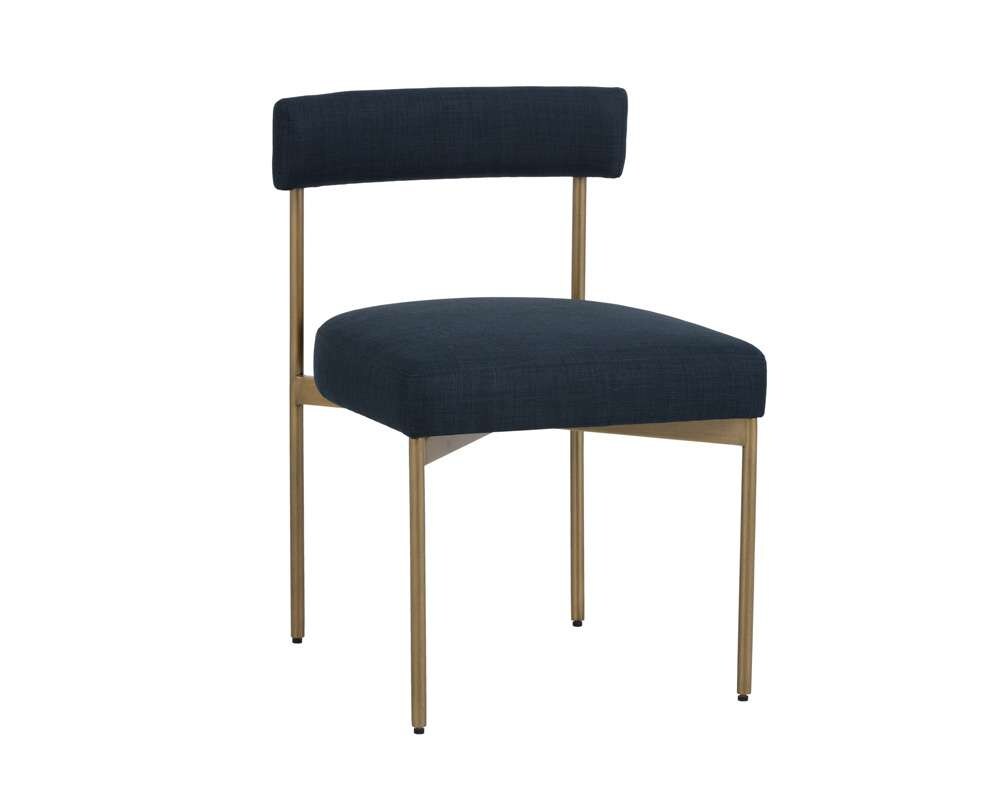 Sunpan - Seneca Dining Chair - Antique Brass - Arena Navy (Set Of 2) - 103363 veiw 1
