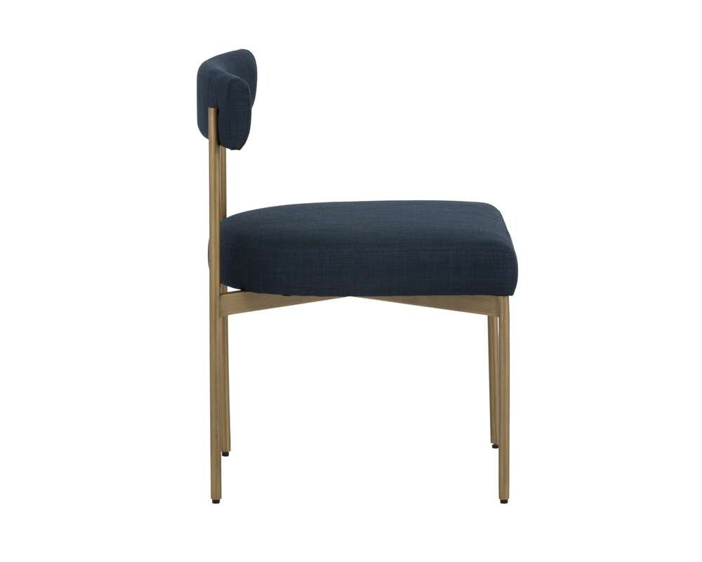 Sunpan - Seneca Dining Chair - Antique Brass - Arena Navy (Set Of 2) - 103363 veiw 2