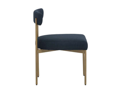 Sunpan - Seneca Dining Chair - Antique Brass - Arena Navy (Set Of 2) - 103363 veiw 2