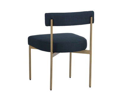 Sunpan - Seneca Dining Chair - Antique Brass - Arena Navy (Set Of 2) - 103363 veiw 3
