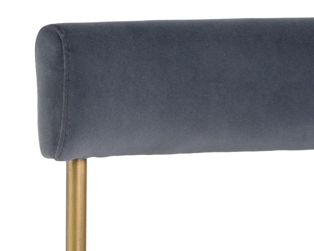 Sunpan - Seneca Dining Chair - Antique Brass - Velvet Slate (Set Of 2) - 103365 view 5