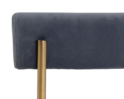 Sunpan - Seneca Dining Chair - Antique Brass - Velvet Slate (Set Of 2) - 103365 view 7