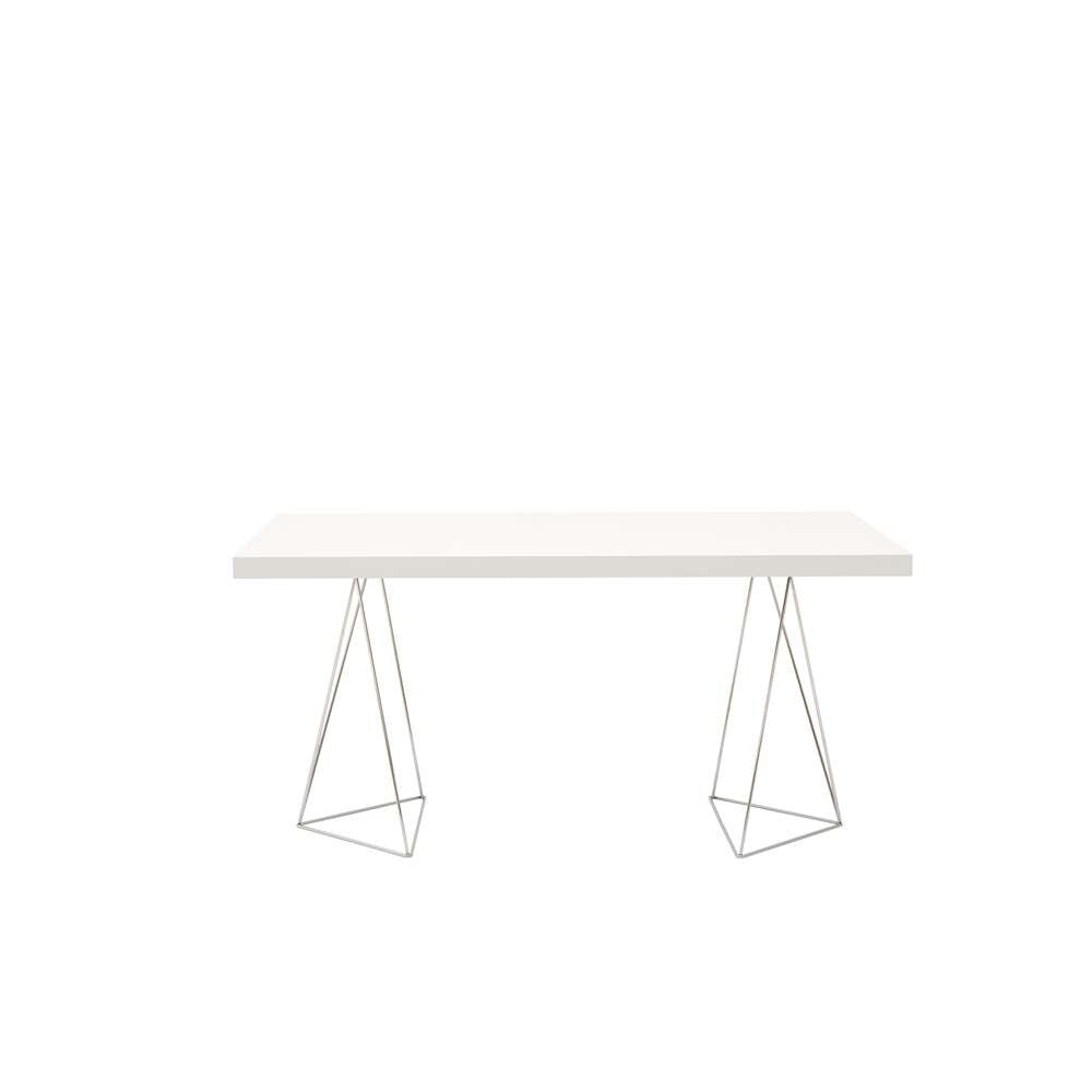 TEMAHOME - Multi 63in Table Top with Trestles in Pure White / Chrome - 9500611230 veiw 2