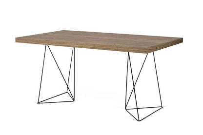 TEMAHOME - Multi 63 Table Top with Trestles in Walnut / Black Lacquered Steel - 9500613777 veiw 4