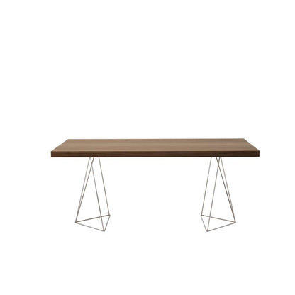 TEMAHOME - Multi 63in Table Top with Trestles in Walnut / Chrome - 9500611124 veiw 2