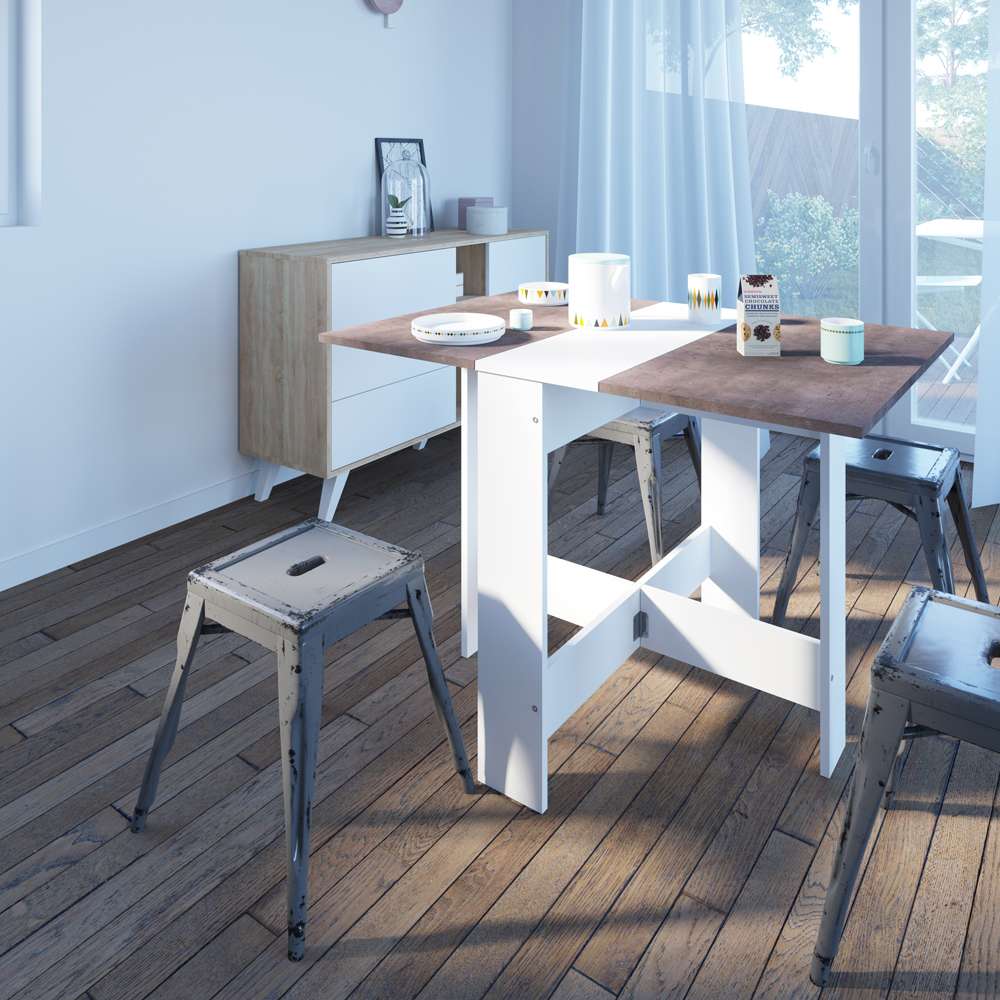 TEMAHOME - Papillon Foldable Table in White / Concrete Look - E2050A2198X00 veiw 6