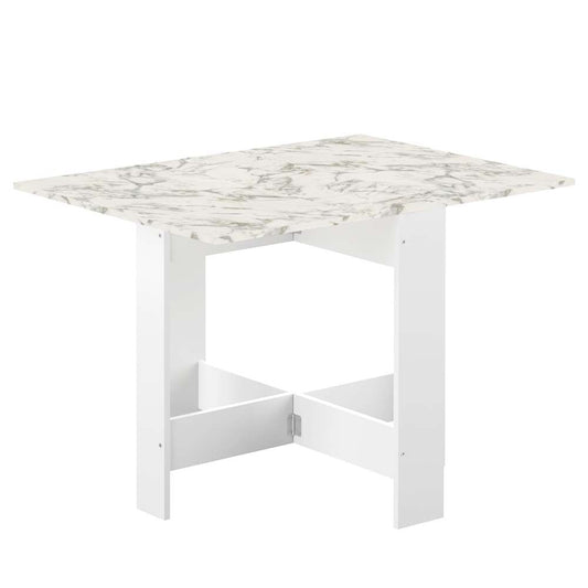 TEMAHOME - Papillon Foldable Table in White / Marble Look - E2050A5545X00 veiw 1
