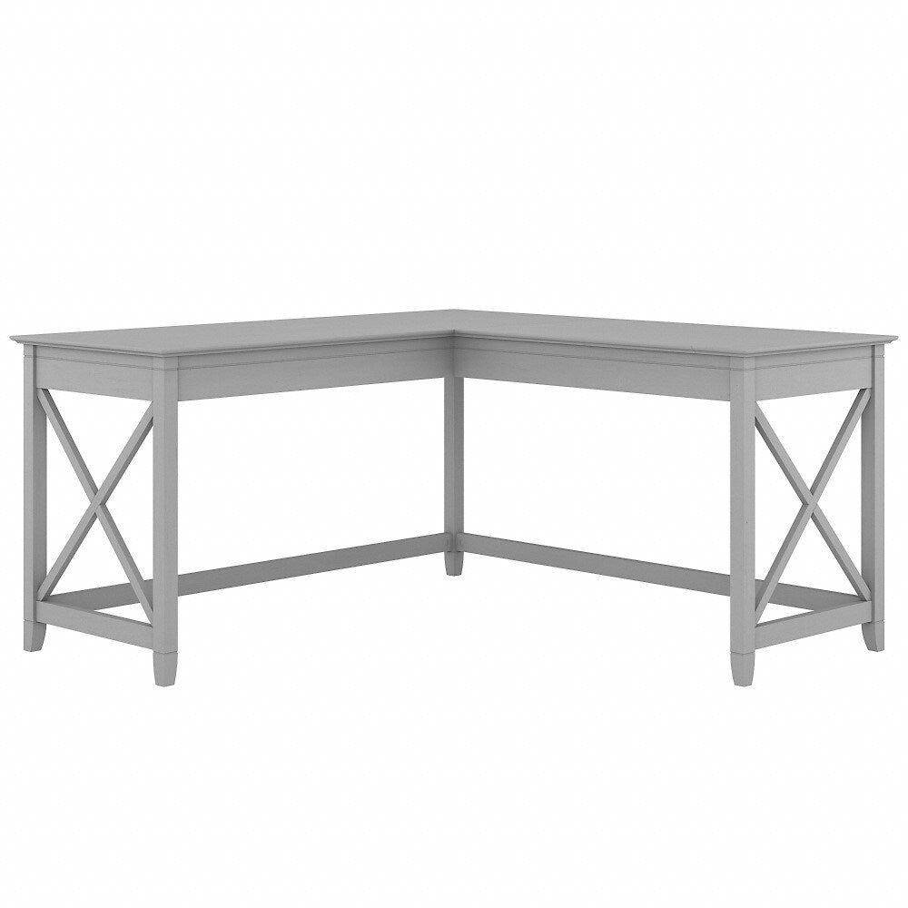 Bush Furniture - Key West 60W L Shaped Desk in Cape Cod Gray - KWD160CG-03 veiw 1