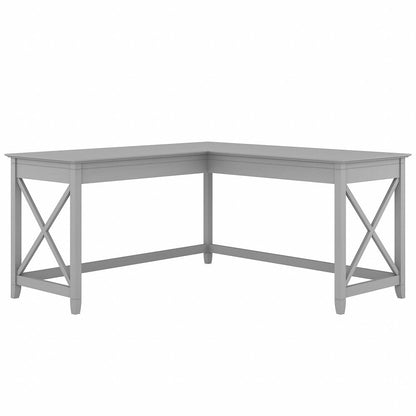 Bush Furniture - Key West 60W L Shaped Desk in Cape Cod Gray - KWD160CG-03 veiw 1