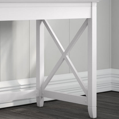 Bush Furniture - Key West 60W L Shaped Desk in Pure White Oak - KWD160WT-03 veiw 3