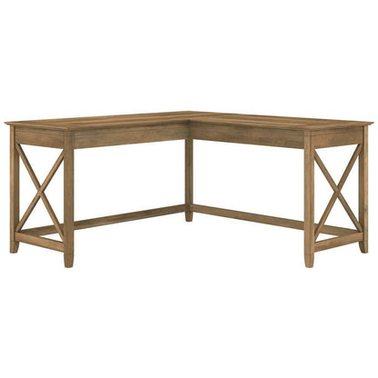 Bush Furniture - Key West 60W L Shaped Desk in Reclaimed Pine - KWD160RCP-03 veiw 1