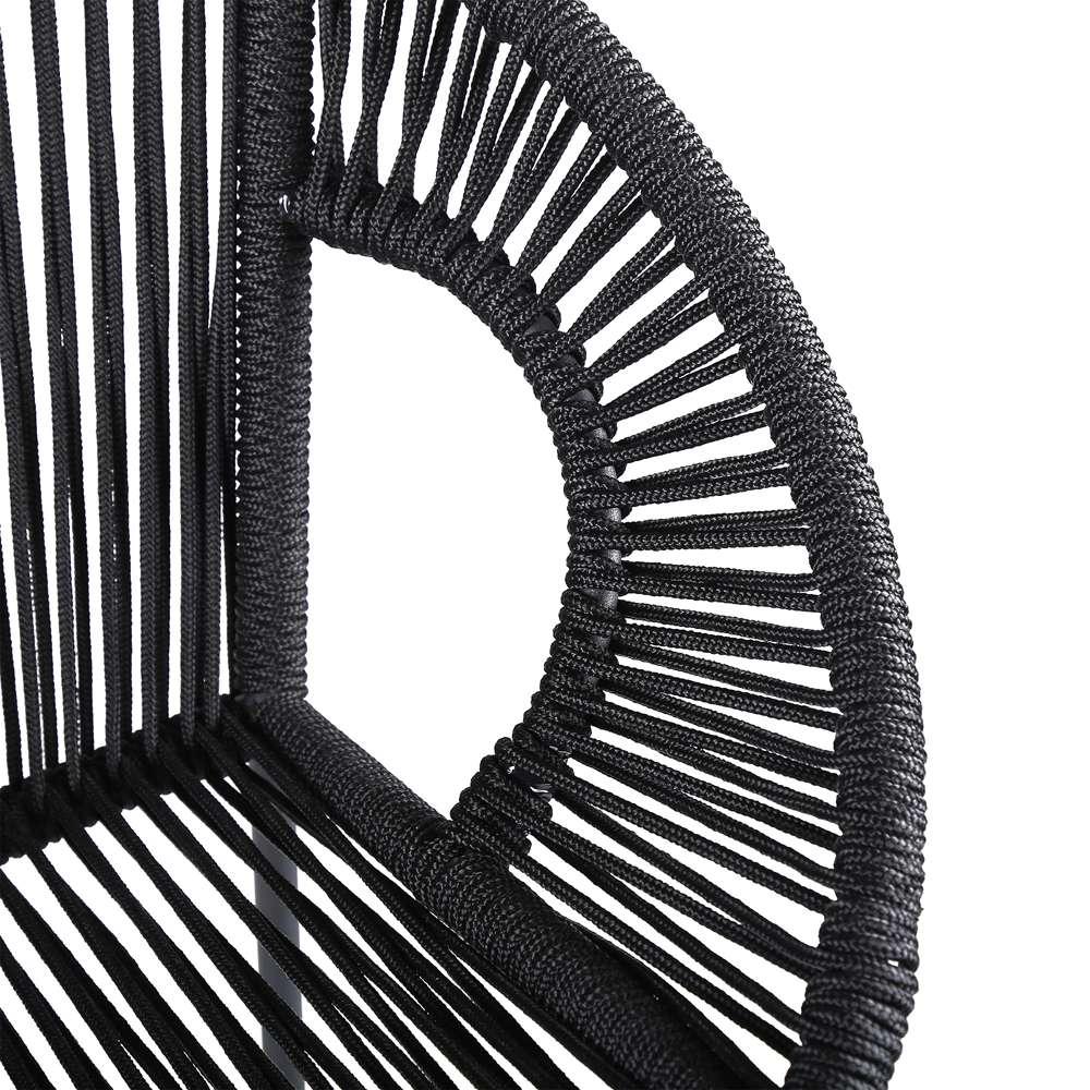 Armen Living - Acapulco 30in Indoor Outdoor Steel Bar Stool with Black Rope - LCACBABL30 veiw 6