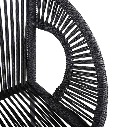 Armen Living - Acapulco 30in Indoor Outdoor Steel Bar Stool with Black Rope - LCACBABL30 veiw 6