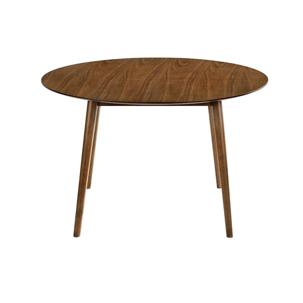 Armen Living - Arcadia and Juno 48in Round Blue and Walnut Wood 5 Piece Dining Set - SETARDI5JNWABLU48 veiw 5