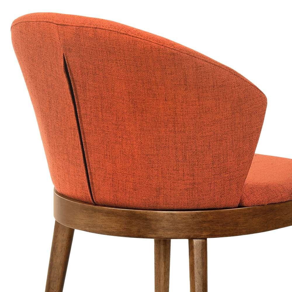 Armen Living - Arcadia and Juno 48in Round Orange and Walnut Wood 5 Piece Dining Set - SETARDI5JNWAOR48 veiw 6