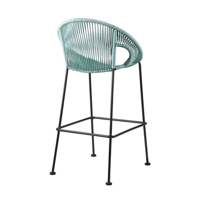 Armen Living - Acapulco 30in Indoor Outdoor Steel Bar Stool with Wasabi Rope - LCACBAWSB30 veiw 3
