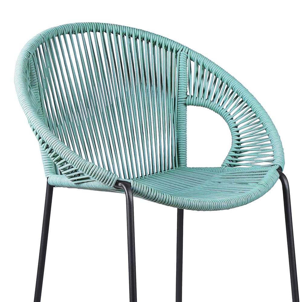 Armen Living - Acapulco 30in Indoor Outdoor Steel Bar Stool with Wasabi Rope - LCACBAWSB30 veiw 4