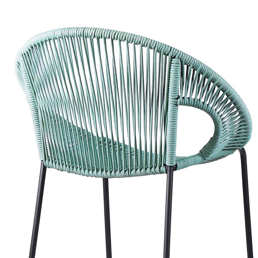 Armen Living - Acapulco 30in Indoor Outdoor Steel Bar Stool with Wasabi Rope - LCACBAWSB30 veiw 5