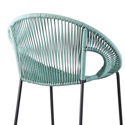 Armen Living - Acapulco 30in Indoor Outdoor Steel Bar Stool with Wasabi Rope - LCACBAWSB30 veiw 5