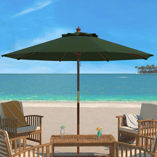 Safavieh - Bethany 9Ft Wooden Umbrella - Hunter Green - PAT8009H veiw 2