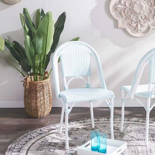 Safavieh - California Side Chair - Baby Blue - White  (Set of 2) - PAT7530G-SET2 veiw 1