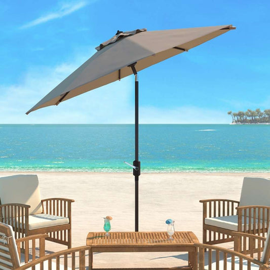 Safavieh - Ortega 9 Ft Crank Umbrella - Beige - PAT8001A veiw 1