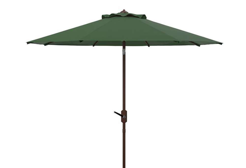 Safavieh - Ortega 9 Ft Crank Umbrella - Hunter Green - PAT8001H veiw 1