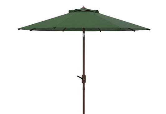 Safavieh - Ortega 9 Ft Crank Umbrella - Hunter Green - PAT8001H veiw 1